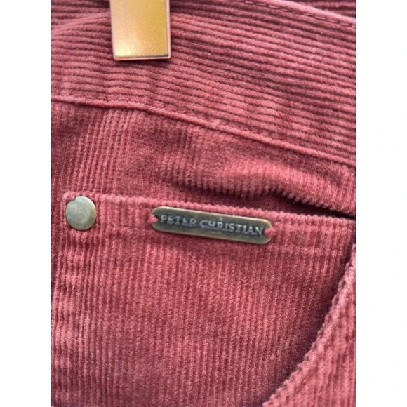 Peter Christian Mens Flat Front Corduroy Pants Cinnamon Sz W38x L30 - Picture 3 of 11